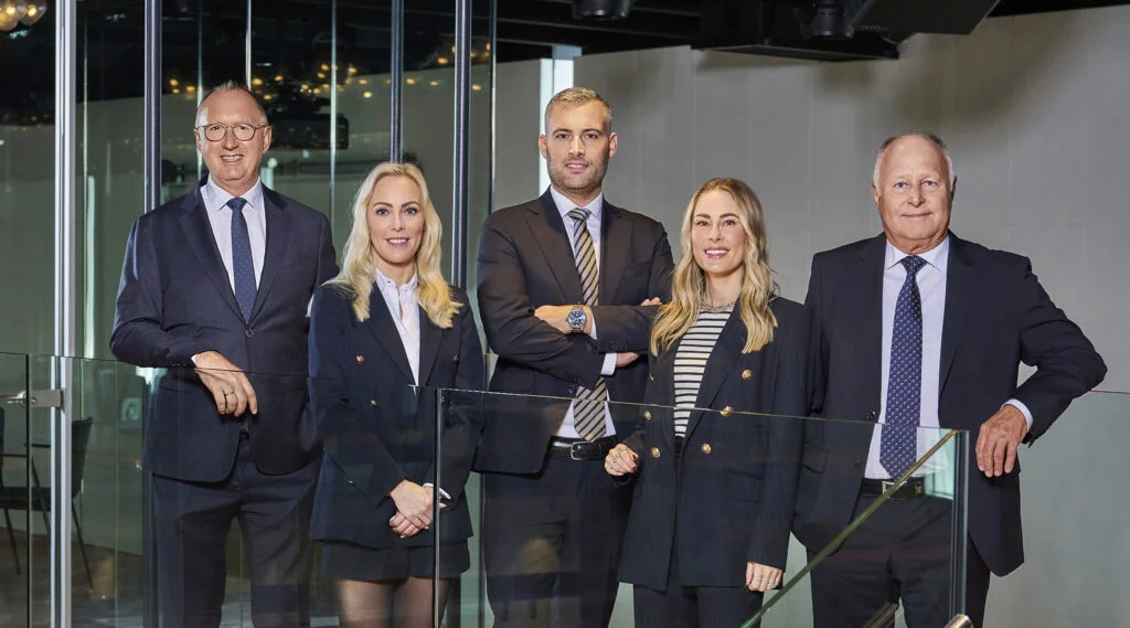From left to right: Keld R. Demant, departing Group CEO of Bunker Holding Group. Nina Østergaard, CEO of USTC and co-owner. Peder Møller, incoming Group CEO of Bunker Holding Group. Mia Østergaard Rechnitzer, Chief Governance Officer at USTC and co-owner. Torben Østergaard-Nielsen, founder and co-owner of USTC.