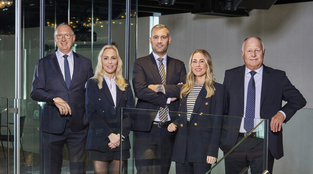 From left to right: Keld R. Demant, departing Group CEO of Bunker Holding Group. Nina Østergaard, CEO of USTC and co-owner. Peder Møller, incoming Group CEO of Bunker Holding Group. Mia Østergaard Rechnitzer, Chief Governance Officer at USTC and co-owner. Torben Østergaard-Nielsen, founder and co-owner of USTC.